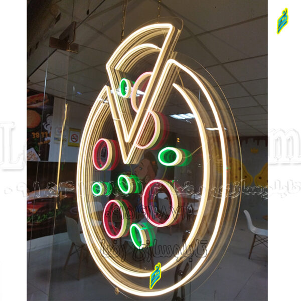 تابلو نئون فلکسی پیتزا ساندویچ همبرگر - کد 737 - تابلوسازی رضا - Image 3