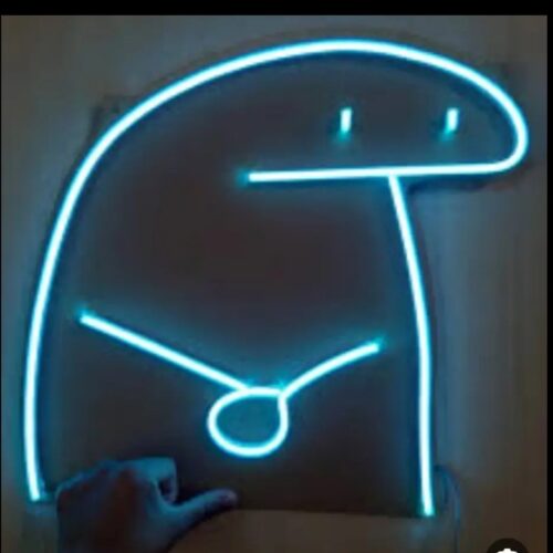 تابلو نئون فلکسی میم (نارنگی میقولی) کد 17375 (اقساطی)