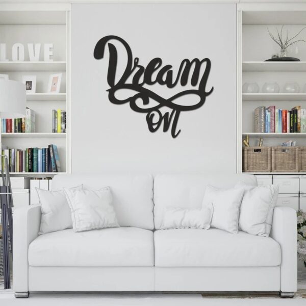 استیکر چوبی مدل (DREAM ON) (e-55)(e-s9) تابلو سازی رضا (پس کرایه)