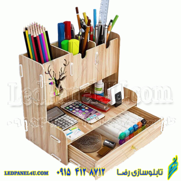 جامدادی استند رومیزی مدل چوبی طرح گوزن کد 406 -تابلو سازی رضا (پس کرایه)