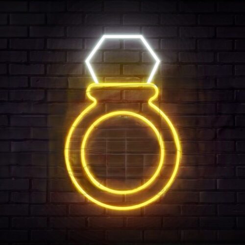 تابلو نئون فلکسی انگشتر پیچ و مهره کد 17043 (اقساطی)