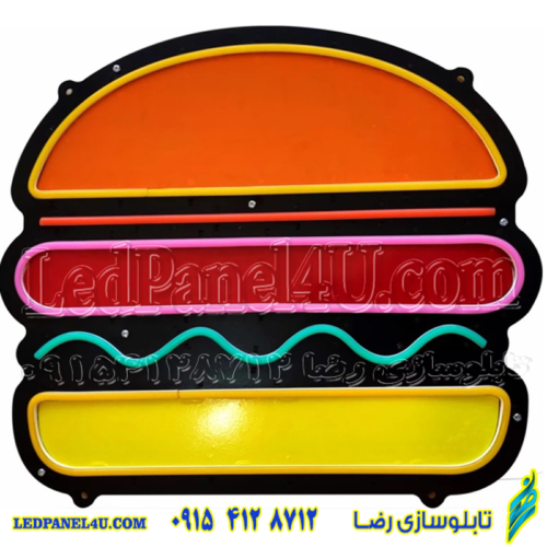 تابلو نئون فلکسی برگر کد 16954 (اقساطی)