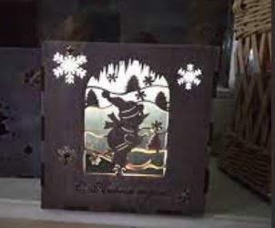 دانلود طرح آماده لیزر باکس نوری چراغ خواب کریسمس کد 2076